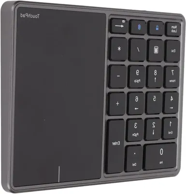 Productafbeelding van Nummerblok Met Touchpad - Cijferblok Draadloos - Efficiënter Werken - 2-in-1 Verbinding - 22 Toetsen - Ijzergrijs