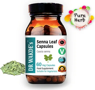 Produktbild von DR WAKDE'S Senna Blatt Kapseln | 60 Vegi Caps | Ayurveda-Supplement | Vegan | 100% Kräuter | Mengenrabatte | Am selben Tag Versand