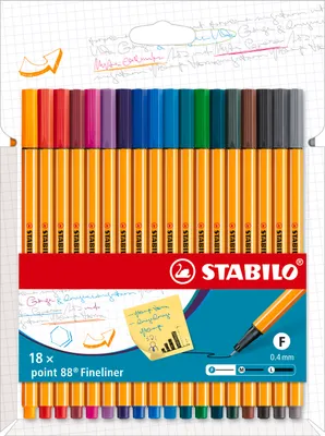 Produktbild von STABILO point 88 18er Karton-Etui Standard