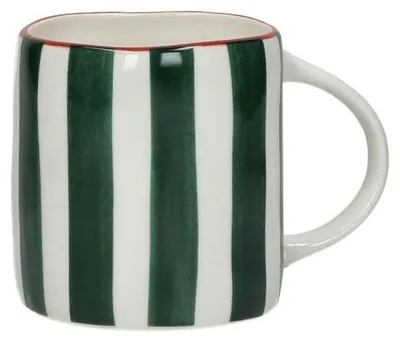 Produktbild von Pomax Mykonos Tasse aus Porzellan, Grün, L 12 x B 8,5 x H 9 cm