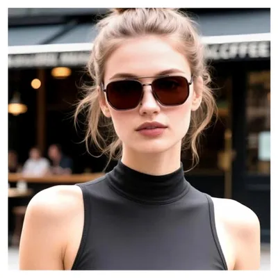 Produktbild von Polarisierte Sonnenbrille für Damen im Retro-Quadratrahmen mit UV400-Schutz