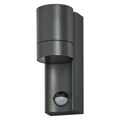 Zdjęcie produktu dla OSRAM ENDURA CLASSIC ISIDOR W S Lampa zewnętrzna, ścienna, GU10, ciemnoszara, aluminium, łatwy montaż, oświetlenie pośrednie, stopień ochrony IP65, czujnik światła dziennego, czujnik ruchu