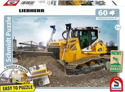 Immagine prodotto di puzzle per bambini Schmidt Spiele da 60 pezzi Liebherr bulldozer PR736 56549