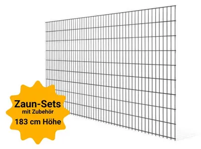Produktbild von Doppelstabmattenzaun-Set (6/5/6)