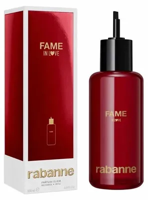 Immagine prodotto di Rabanne Fame In Love Parfum Elixir Refill, Donna, 200 ml, Flacone di ricarica, Basilico, Mandarino verde, Fragola, Incenso, Iris, Gelsomino, Patchouli, Vaniglia