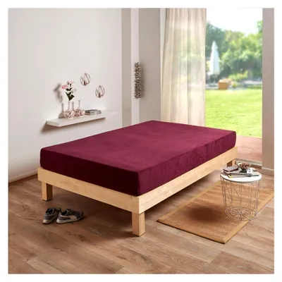 Produktbild von Frottee Spannbettlaken Stretch – Weiches, dichtes 180 g/qm Spannbetttuch mit Rundumgummi – geeignet für Matratzen bis 30 cm – 90x200-100x200 cm, Natur