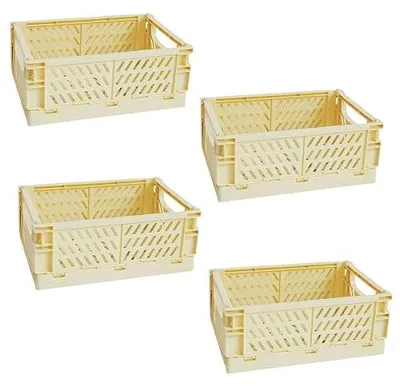 Zdjęcie produktu dla Pudełka do przechowywania składane plastikowe zestaw 4 organizery