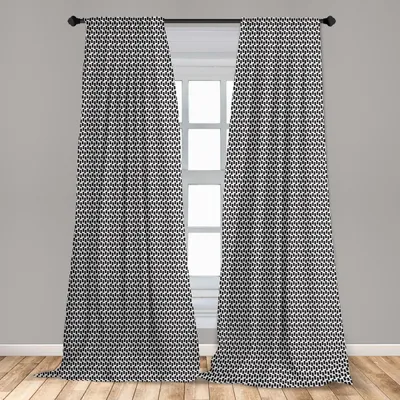 Immagine prodotto di Abakuhaus, tende per finestre, motivo a rettangoli, set da 2 pannelli, 150 x 245 cm