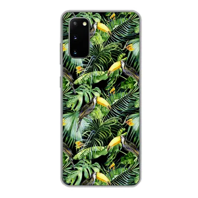 Produktbild von MuchoWow® Handyhülle Schutzhülle Hülle für Samsung Galaxy S20 Tukan - Muster - Pflanzen Silikon Softcase Handy Hülle - Bild