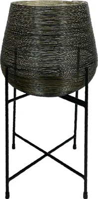Produktbild von Kaheku Windlicht Copala schwarz gold 38 Ø 70h 1212003938