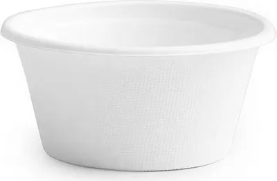 Produktbild von Zuckerrohr-Dressingschale 60 ml, Durchmesser 62 mm, Höhe 3 cm 100 Stück.