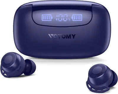 Obrázok produktu pre Slúchadlá do uší VOTOMY SoloPods S1, Bluetooth 5.0, vodotesnosť IPX8, dotykové ovládanie True Wireless, inteligentný LED displej