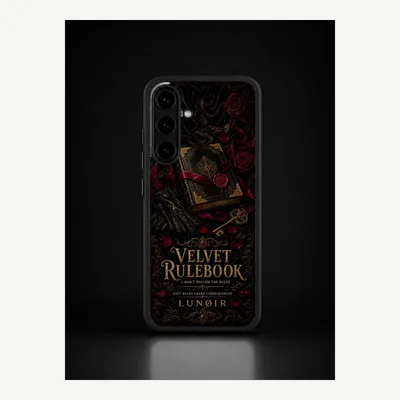 Productafbeelding van Samsung S25 hoesje, telefoonhoesje, beschermhoesje, case met fluweelmotief – LUNØIR ©