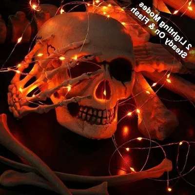 Produktbild von Herbstliche drahtlose LED-Lichterkette 4er Set 19,68ft zinkfarben 60 LED Micro-Twinkler mit silbernen Kabel für Halloween Thanksgiving und Weihnachten.