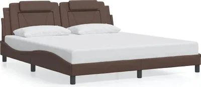 Obrázek produktu pro vidaXL Rám postele "Viana" bez matrace hnědý 180x200 cm Imitace kůže