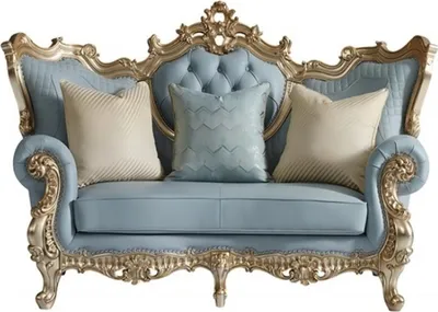 Produktbild von Klassischer Chesterfield 2-Sitzer Designer Blaue Wohnzimmer Couch