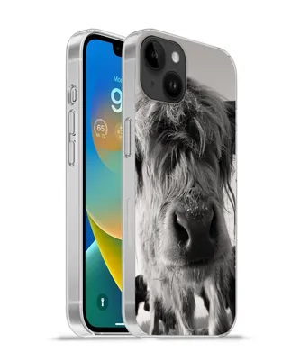 Produktbild von MuchoWow® Handyhülle Schutzhülle Hülle für Apple iPhone 14 Plus - Soft case Schottischer Highlander - Schwarz - Weiß - Tiere Silikon Softcase Handy Hülle - Abbildung