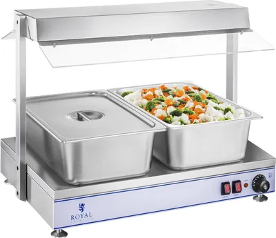 Produktbild von Expondo Royal Catering Warmhalteplatte mit 2 Halogenlampen - 1.100 W