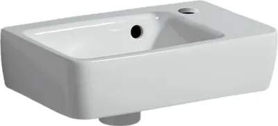 Immagine prodotto di Geberit Renova Plan, lavabo, 36x25 cm, con foro per rubinetto, con troppopieno, bianco, 1 pz.