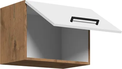 Obrázek produktu pro Horní kuchyňská skříňka 50 cm ZHILAN - dub lancelot / lesklá bílá