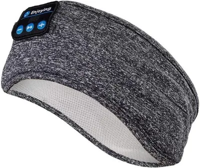 Produktbild von Kabelloses Sportkopfhörer Stirnband mit HD-Stereolautsprechern, Schlaf-Kopfhörer Band Bluetooth Herren und Damen, Grau - DREAMBEATS