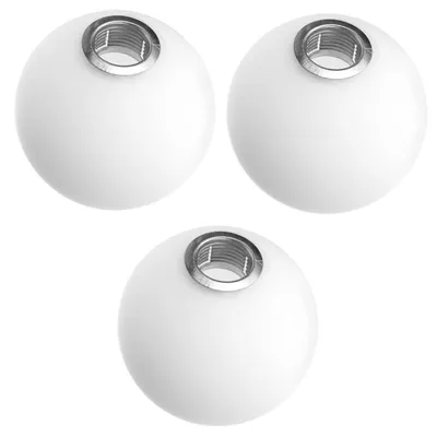 Zdjęcie produktu dla 3 sztuki szklanych kloszy do lampy sufitowej, matowe, białe szkło