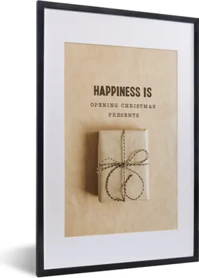 Produktbild von MuchoWow® Gerahmtes Poster Weihnachten - Geschenk - Zitat 40x60 cm - Poster mit Schwarzem Bilderrahmen Wandposter Rahmen Foto Bilder - Poster in Rahmen