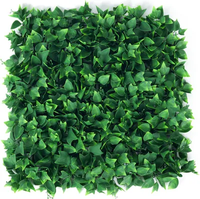 Produktbild von Buxibo Kunsthecke Set - 4x50x50 cm - Grüne Wand - Künstlich belaubt - Balkonsichtschutz - Kunstpflanzen innen/außen - Laubig