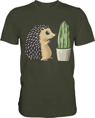 Produktbild von Igel Kaktus Stachel Freundschaft T-Shirt – Urban Khaki / L