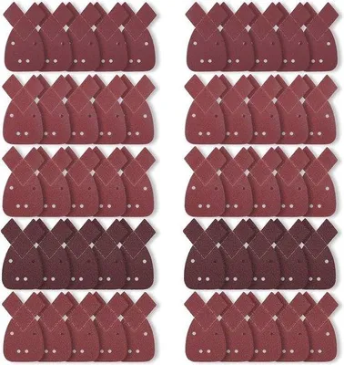 Produktbild von Schleifblätter | 50 Stück + Schleifpapier Schleifmaschine | Ersatzköpfe | Korn 40/60/80/120/240 | Handdrehschleifmaschine