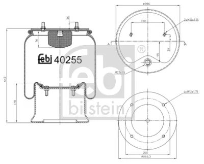 Produktbild von Federbalg, Luftfederung FEBI 40255