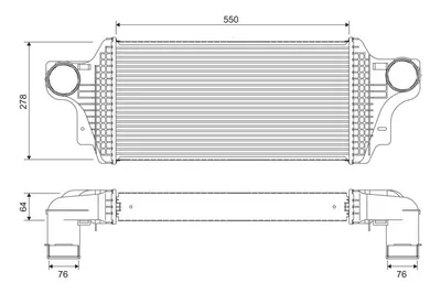 Produktbild von VALEO 818377 Ladeluftkühler LLK passend für MERCEDES-BENZ M-Klasse (W164) Turbo Intercooler