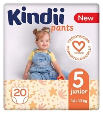 Obrázek produktu pro Kindii Plenky pro děti Velikost 5 (12-17 kg) 20 kusů