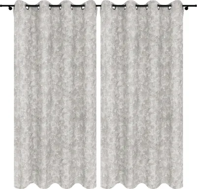 Obrázok produktu pre Závesy s očkami 140x230 cm 2 kusy sivé hotové záclony do obývačky