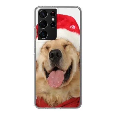 Produktbild von MuchoWow® Handyhülle Schutzhülle Hülle für Samsung Galaxy S21 Ultra Hund - Lustig - Lachen - Kinder - Jungen - Mädchen Silikon Softcase Handy Hülle - Mobiltelefon