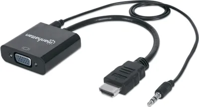 Immagine prodotto di MANHATTAN Convertitore HDMI -> VGA St/Bu con audio Polybag