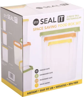 Image de Boîte de rangement Seal It, empilable, lot de 3