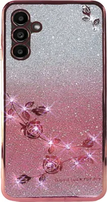 Produktbild von GLITZER STRASS ROSE TPU HÜLLE Silikon Case Cover Handyhülle für Samsung Galaxy A55 5G
