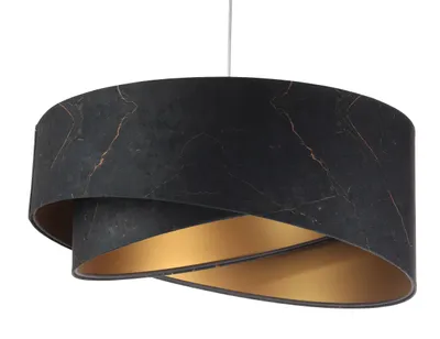 Zdjęcie produktu dla Lampa wisząca BLACK MARBLE czarna/złota