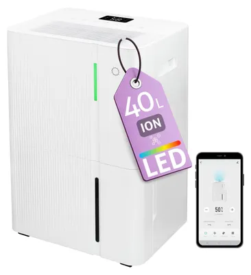Luftentfeuchter 40L/24h, WiFi, Ionisation, 5,3L Tank, Touch-Steuerung