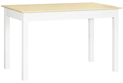 Produktbild von Moderner, zweifarbiger Designer-Esstisch mit gro?er Holzplatte, bietet Platz fš¹r 4-6 Personen, Ma?e: 119 x 70 x 75 cm (L x B x H).