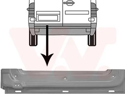 Produktbild von VAN WEZEL Heckklappe links unten 3075249 passend für MERCEDES-BENZ SPRINTER 3-t Kasten (903) SPRINTER 3-t Bus (903) SPRINTER 2-t Kasten (901, 902)