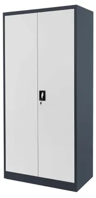 Zdjęcie produktu dla Szafa warsztatowa metalowa do garażu WERKBERG W-101S G/S regulowane stopki dwudrzwiowa 90x40x185 cm skręcana szary front