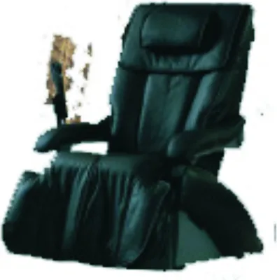 A black massage chair.