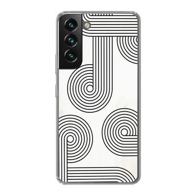 Produktbild von MuchoWow® Handyhülle Schutzhülle Hülle für Samsung Galaxy S22 Abstrakt - Schwarz - Weiß - Kreis Silikon Softcase Handy Hülle - Mobiltelefonhülle
