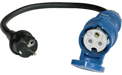Produktbild von Kupplung CEE auf Schukostecker 0,35 m - Blau