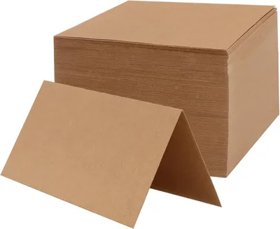 Obrázok produktu pre Menovky na stôl 10 x 10 cm, 200 ks, kraftový papier, prázdne, pre svadbu