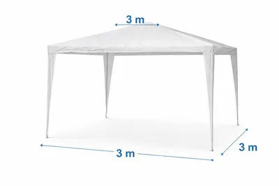Produktbild von Pavillon 3x3m Garten Partyzelt – Perfekter Sonnenschutz für Garten, Balkon & Events | Stabiler Outdoor Pavillon mit Dach | Ideal für Sommer,Grillparty