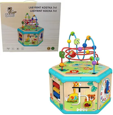 Productafbeelding van BABU - Labyrintdobbelsteen 7-in-1