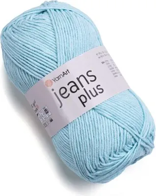 Produktbild von YarnArt Jeans Plus 76 Lazur Wolle - 55% Baumwolle, 45%.Polyacryl, 160m/100g, ideal für Amigurumi